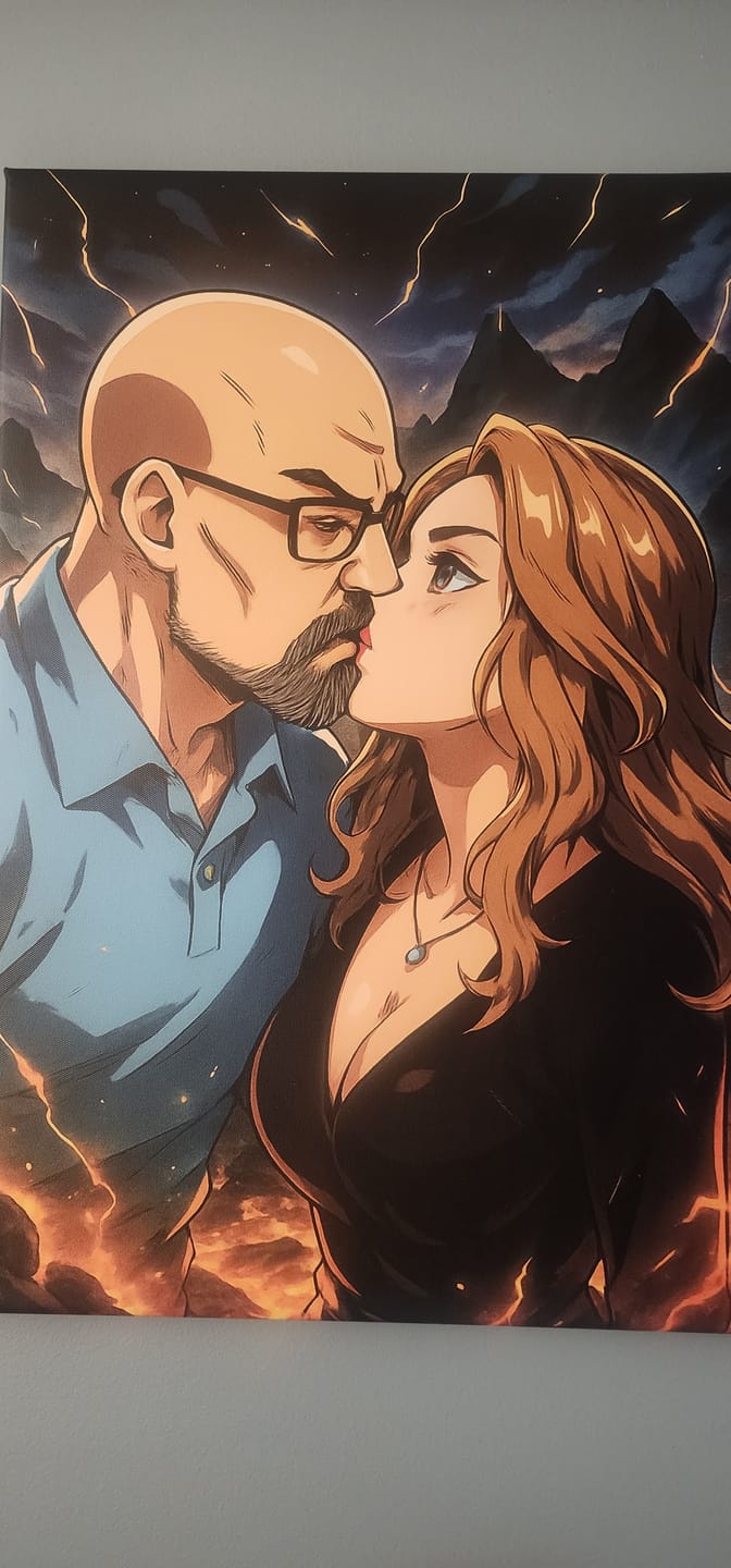 Customer photo review of Personalized Canvas - Portrait in Anime style