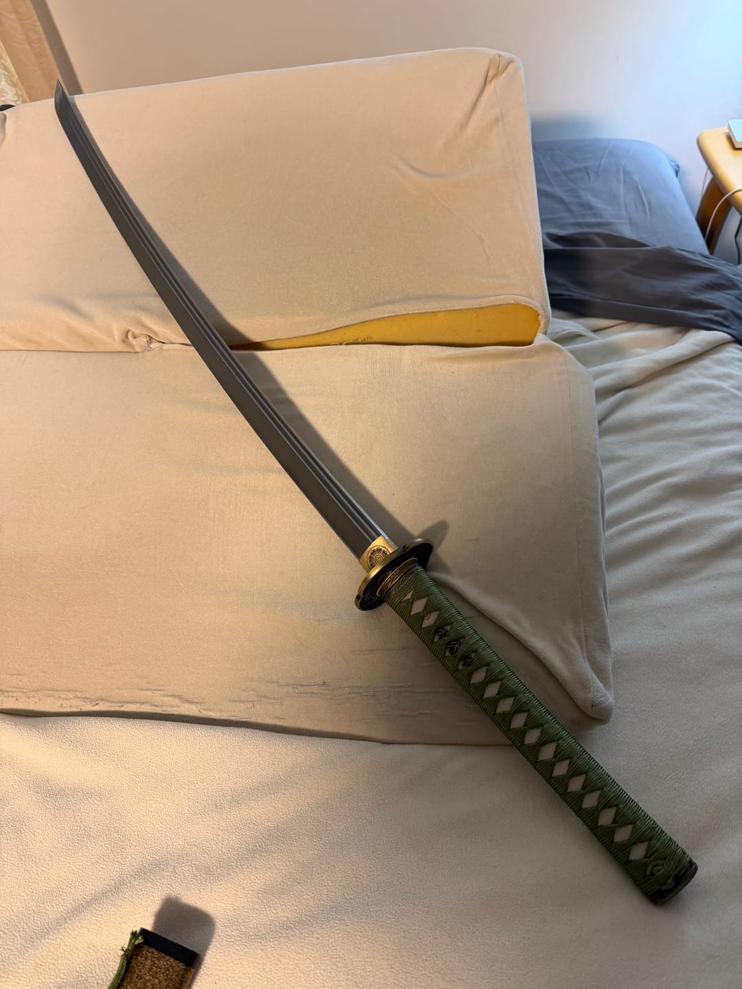 Customer photo review of The Fukyo Katana Spring Steel Double Bohi Razor Sharp