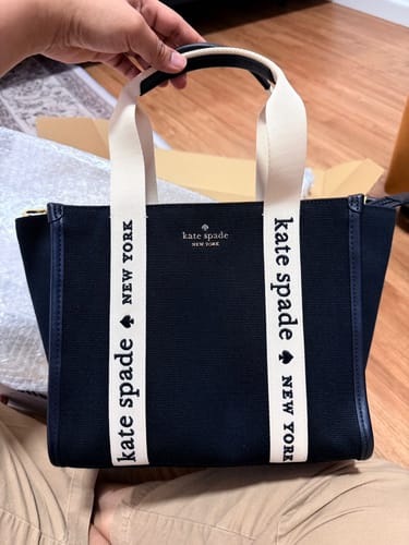 Customer photo review of Kate Spade KIP Canvas Small Tote Bag In Black KG767