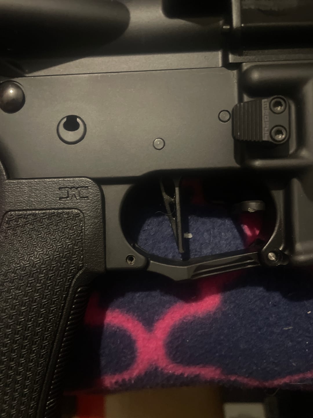 Customer photo review of Pre-Cut & Polished Curved Mil-Spec Trigger for Super Safety