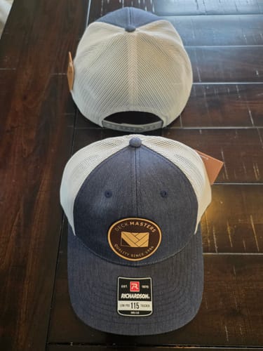 Customer photo review of Custom Leather Patch Hats Richardson 115 Laser Engraved