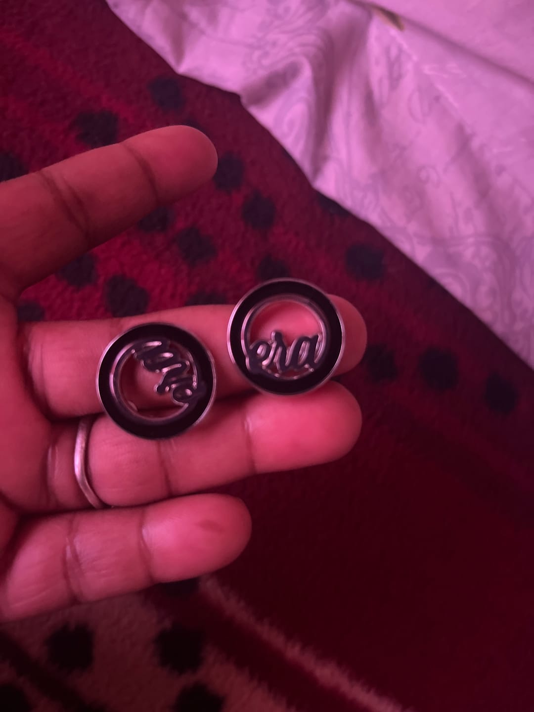 Customer photo review of Silver Diva Studs