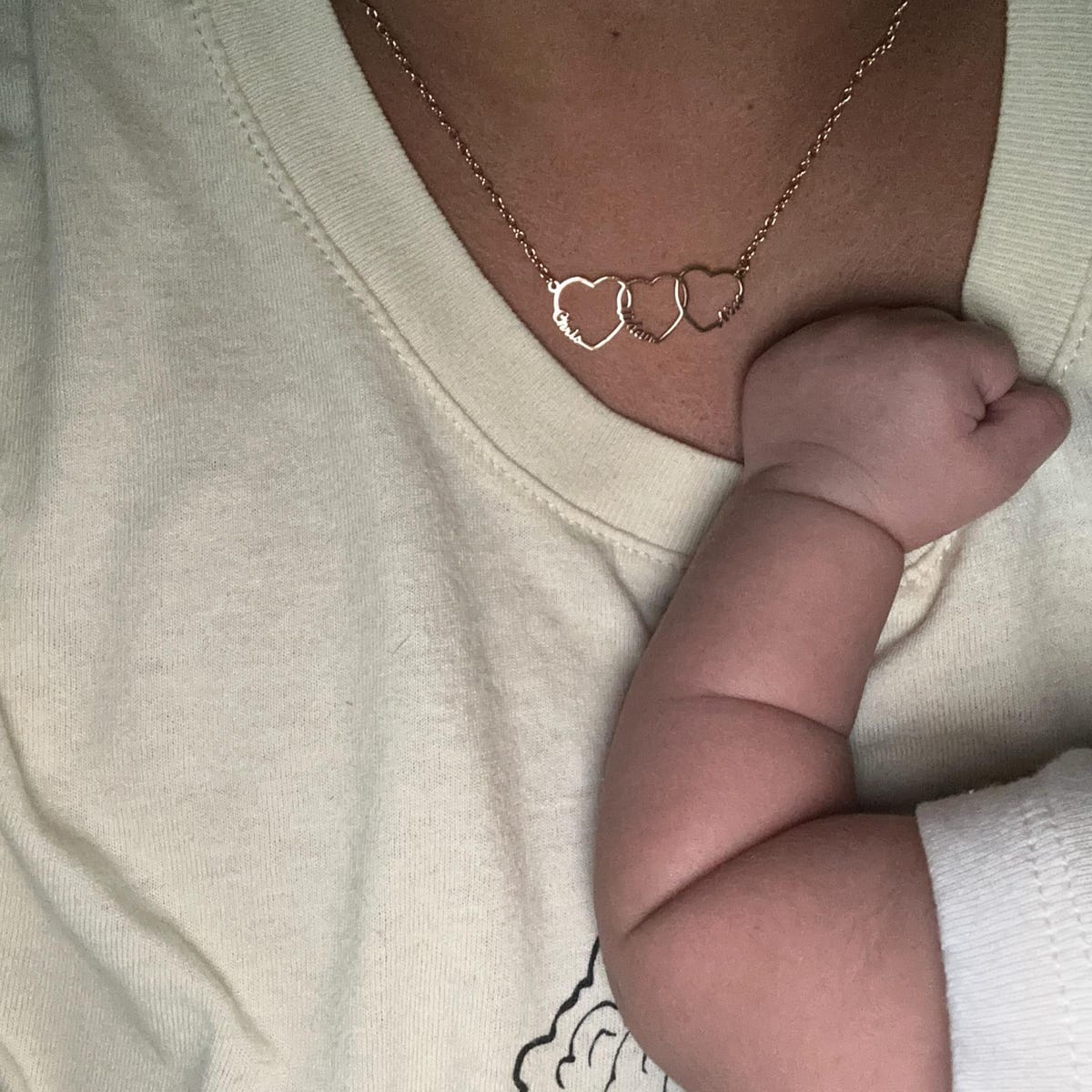 Customer photo review of Gepersonaliseerde hart naamketting