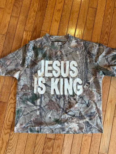 Customer photo review of Pre-Order Jesus Is King Premium Tee