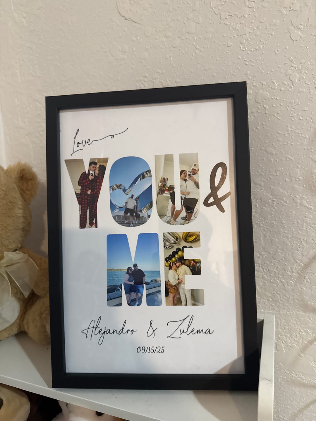 Customer photo review of You & Me - Personalized Poster