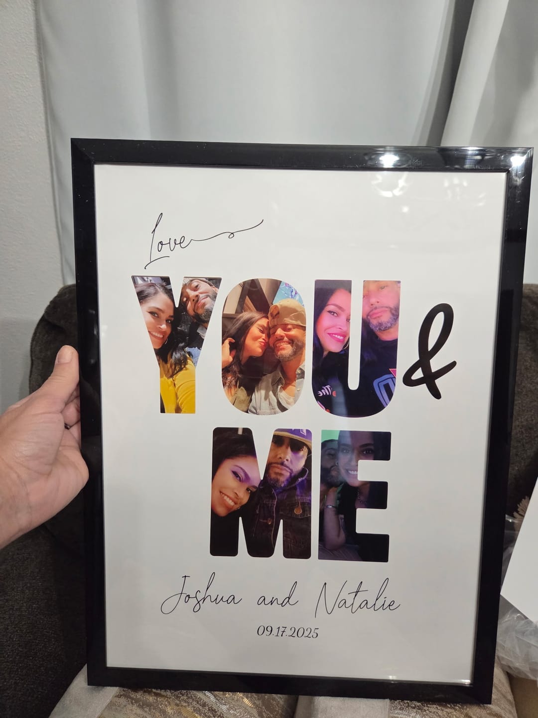 Customer photo review of You & Me - Personalized Poster