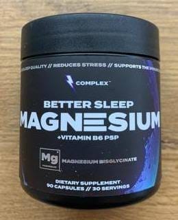 Customer's photo of the black jar of Complex Better Sleep Magnesium supplement.