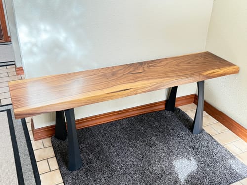 Customer photo review of Bench Legs 116 Nura 16.2" H Minimalist Modern Style