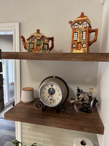 Customer photo review of Maple Floating Shelves