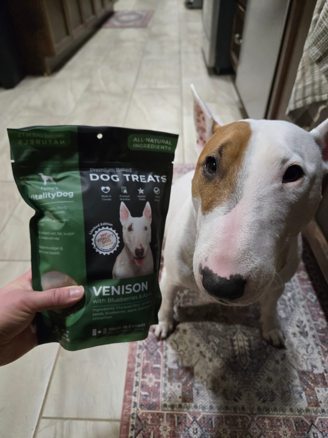 Customer photo review of Venison with Blueberries and Apple