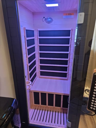 Customer photo review of 1-Person Premium Full Spectrum Infrared Sauna