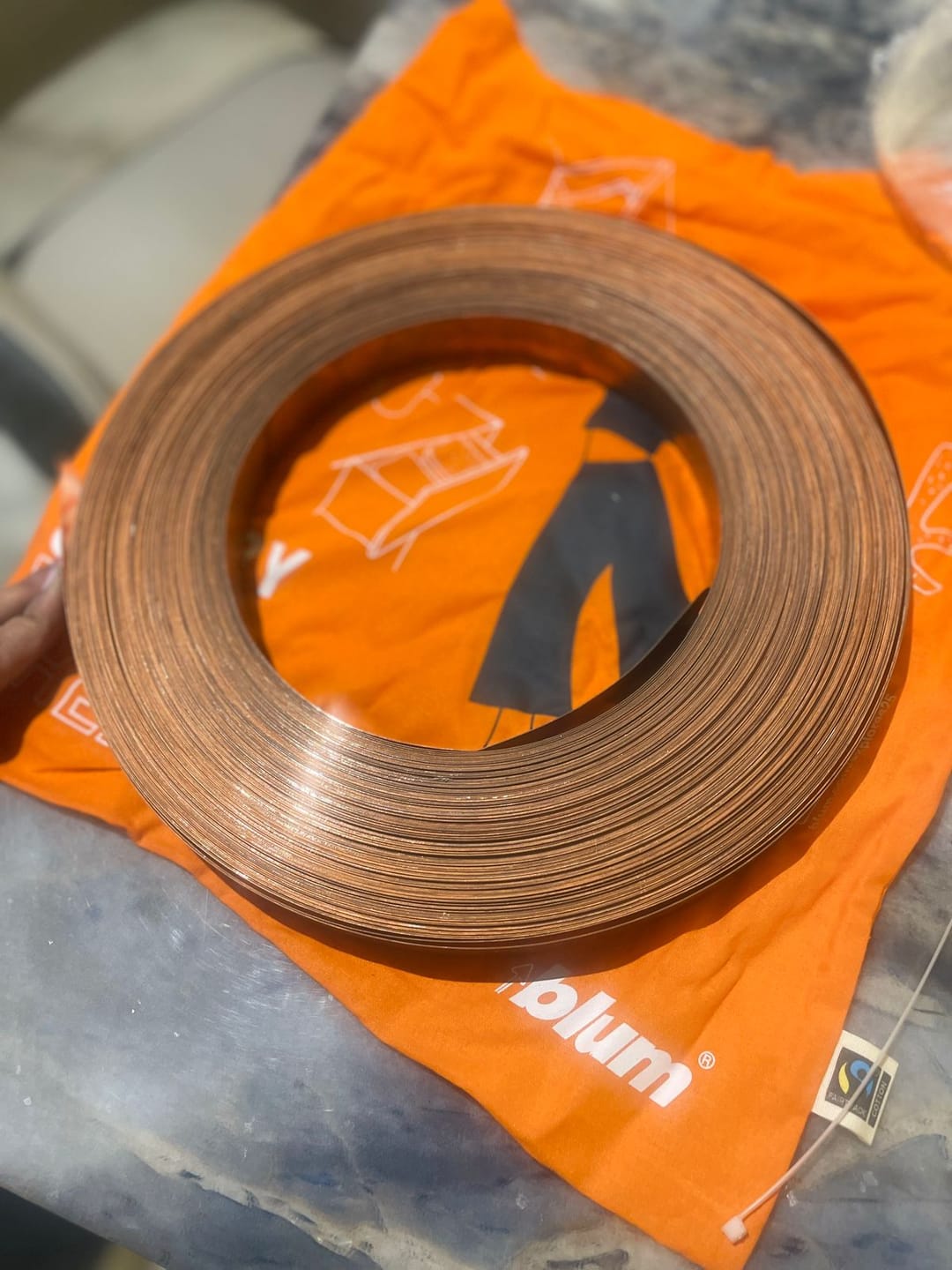 Customer photo review of Premium 100% Pure Copper Vastu Remedy Strip 1 mm Thickness for Cut, Extension, Toilet and Door Corrections – High-Conductivity Metal Vastu Tool by Vastu Mandir