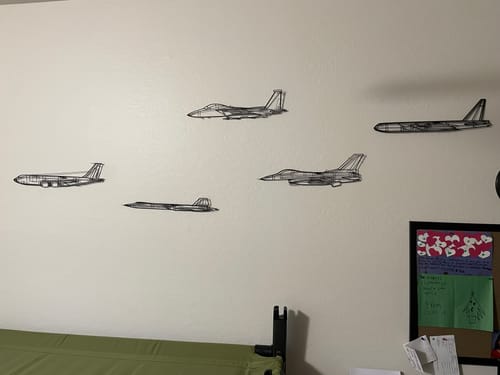 Customer photo review of B-52D Stratofortress Metal Aircraft Wall Art - NCP0522