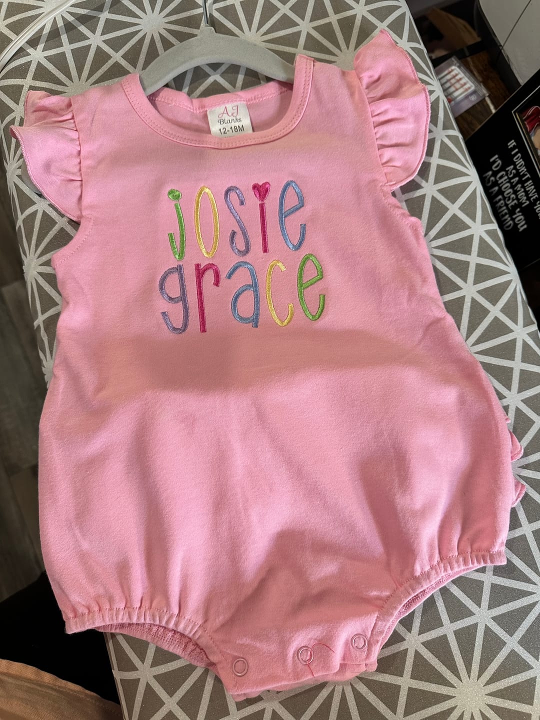 Customer photo review of Girls Ruffle Bum Bubbles