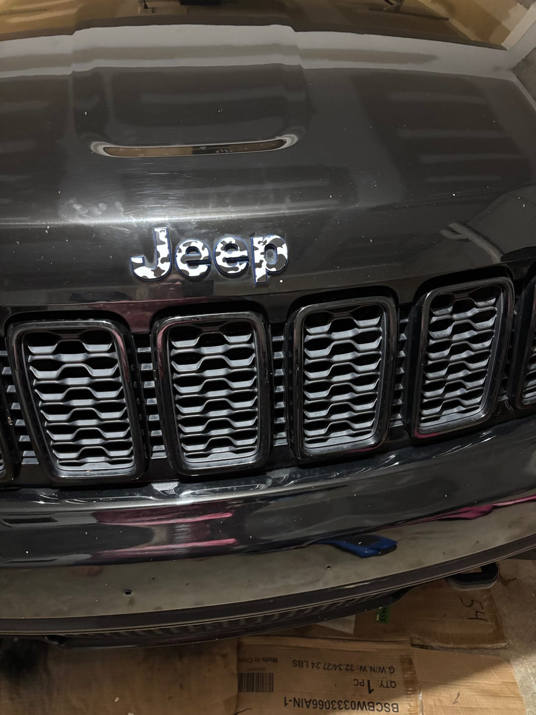 Customer photo review of Jeep Emblem Overlay Decals – Animal Print Designs | Fits Grand Cherokee, Cherokee, Compass, Renegade, Liberty, Patriot