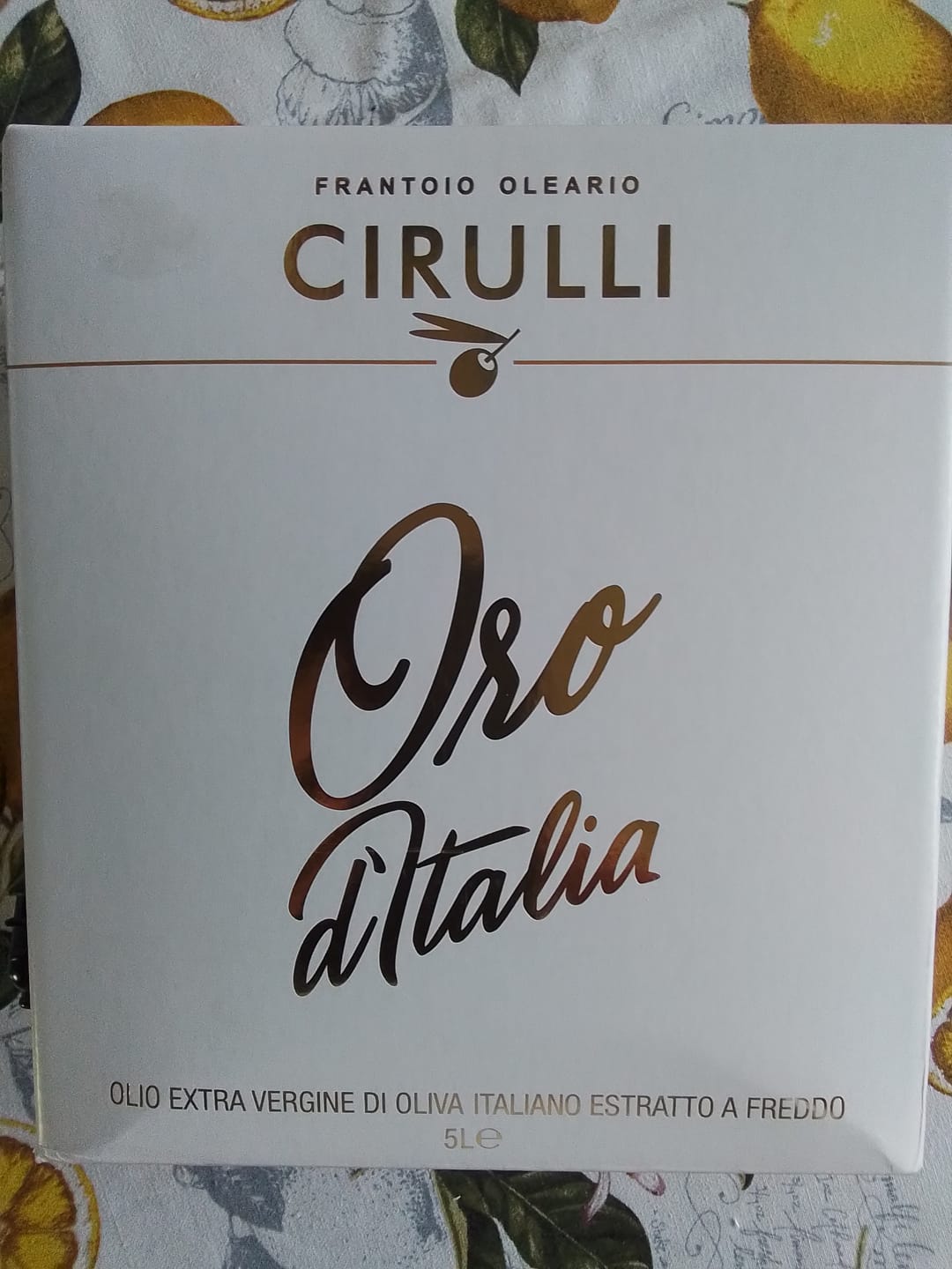 Customer photo review of Bag in box di olio extravergine di oliva • 5 Litri
