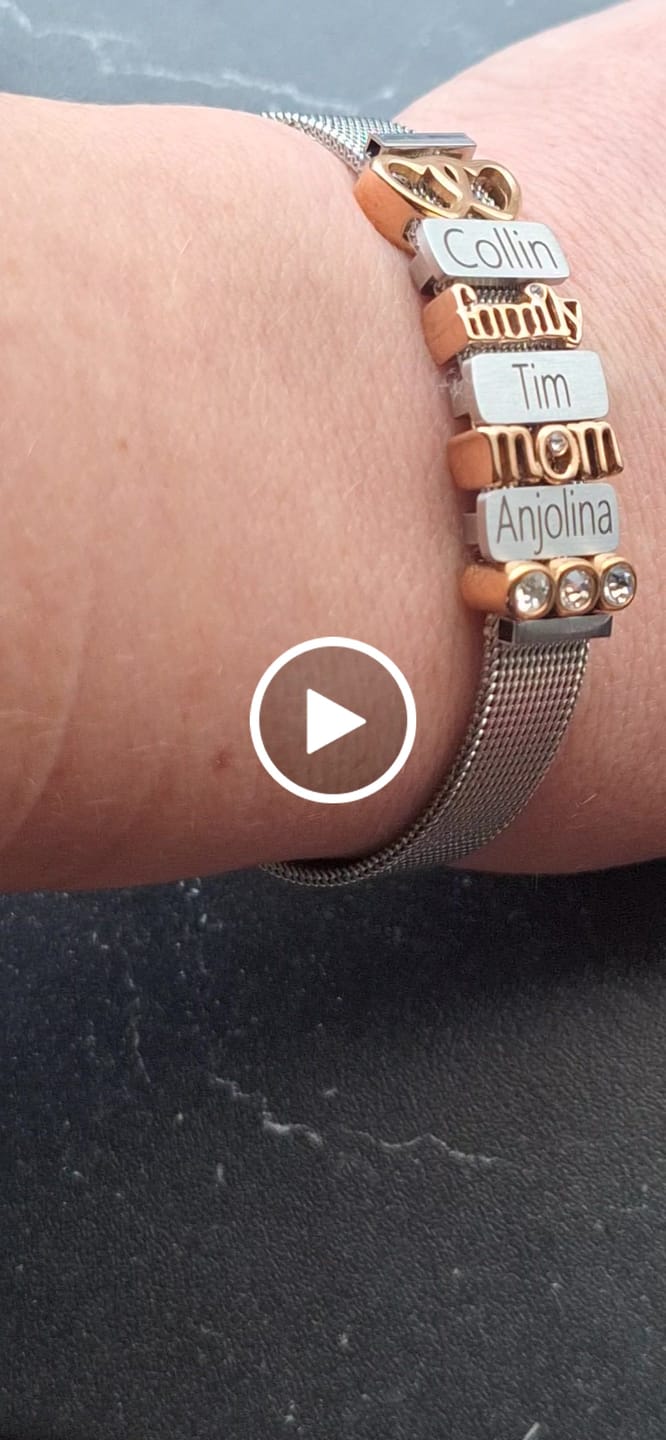 Customer video review of Mesh charm name silver