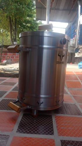 Customer photo review of Barril Asador/Ahumador 360° – Sabor Perfecto