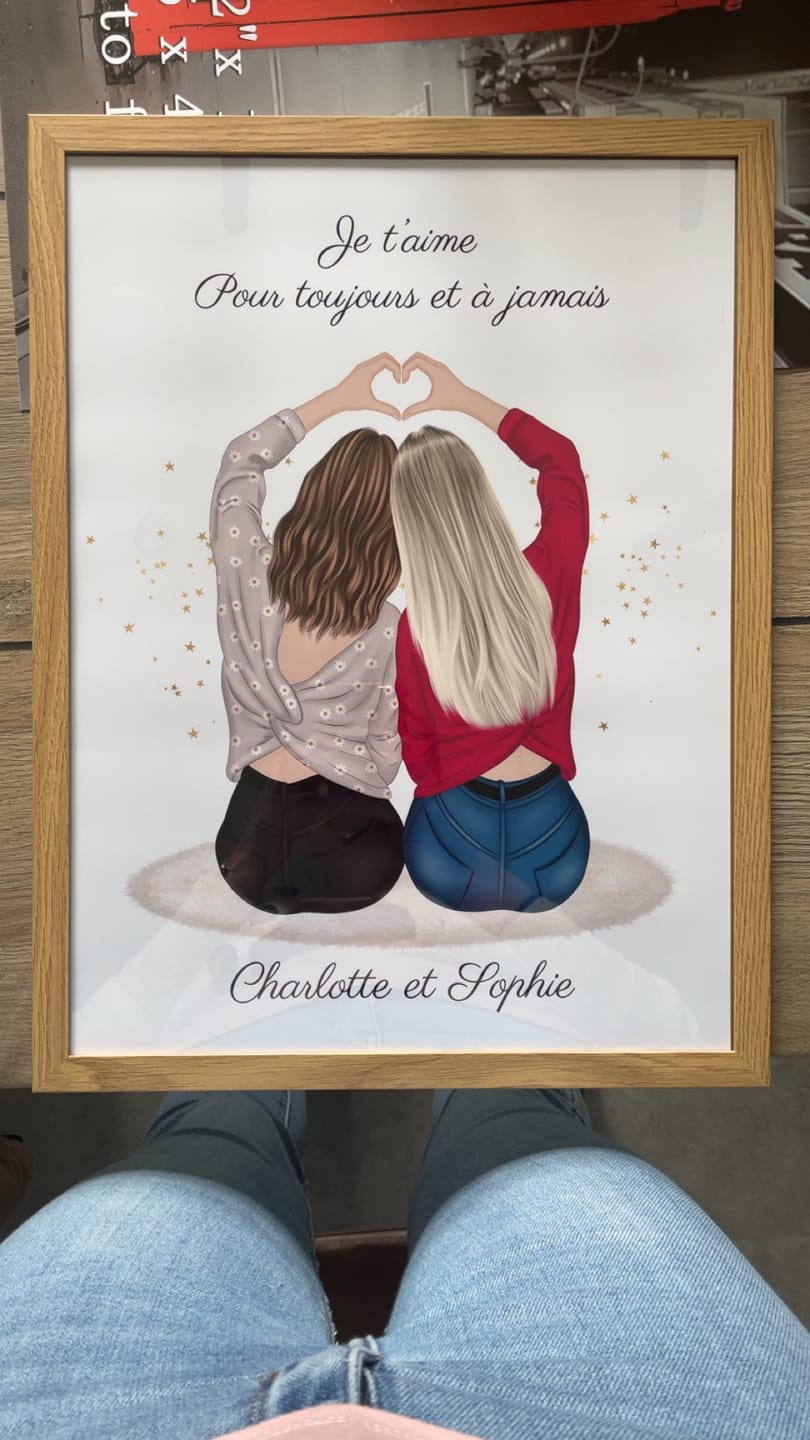 Customer photo review of Affiche Personnalisée - Meilleures Amies