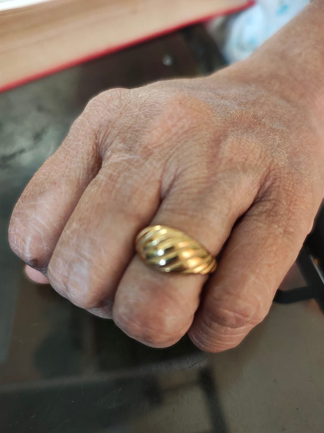 Customer photo review of Croissant Dome Ring