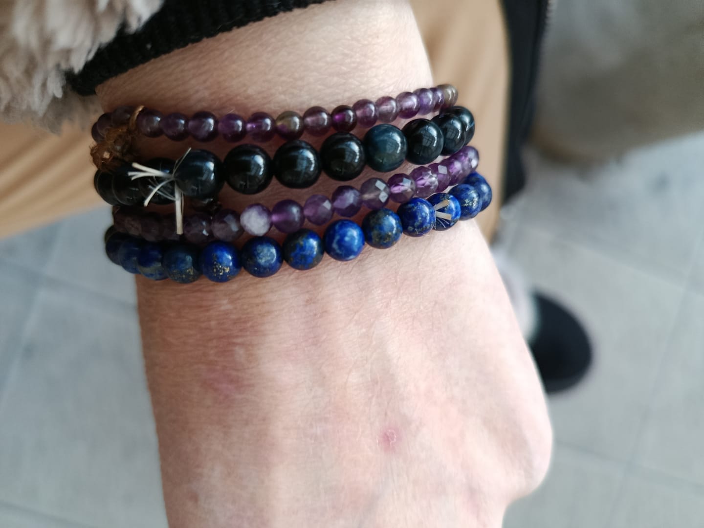 Customer photo review of Bracelet "Expression" en Lapis Lazuli