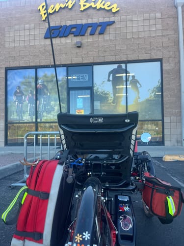 Customer photo review of Easy Trike Rack (Reversible)