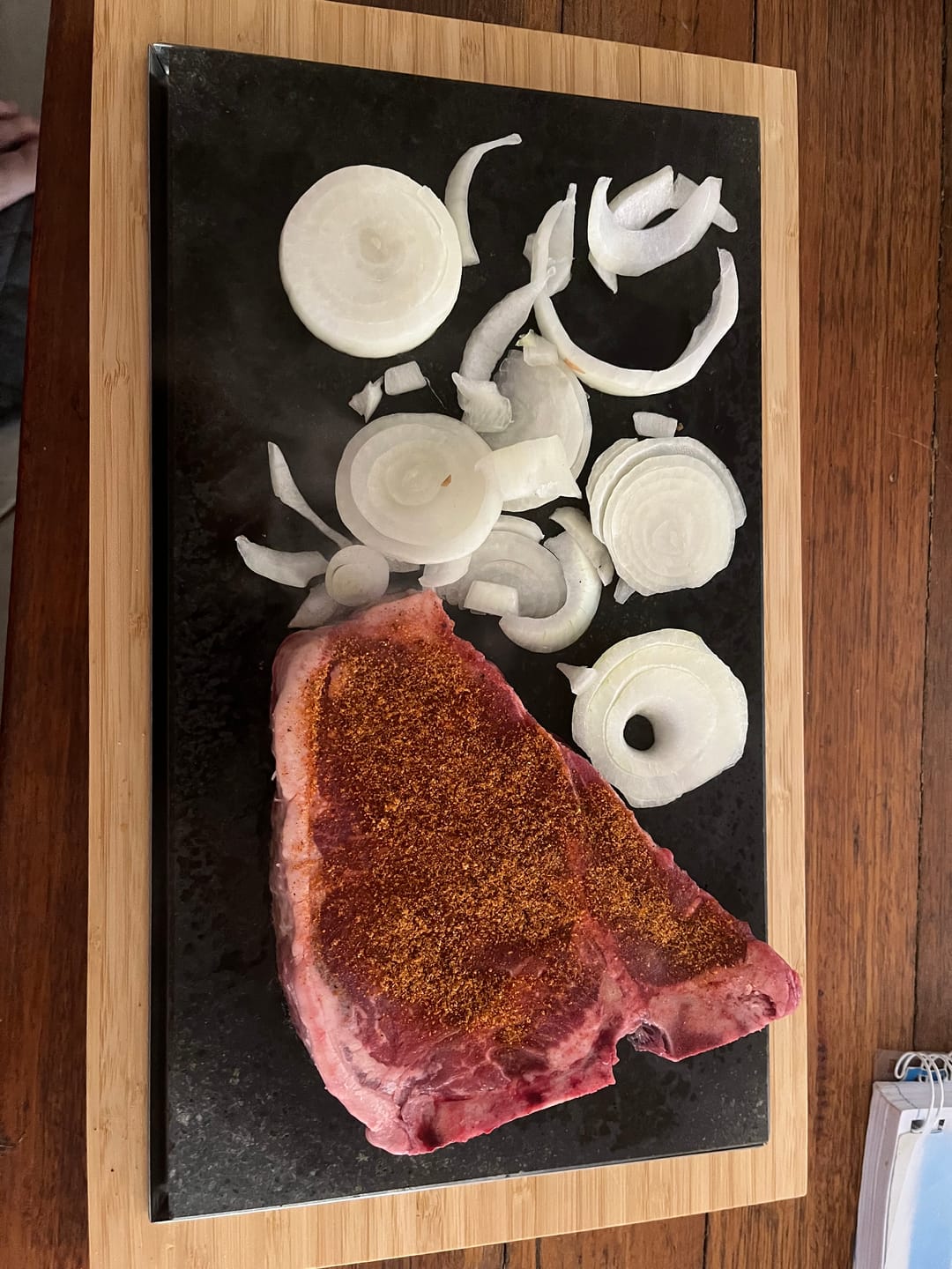 Customer photo review of The SteakStones Sharing Steak Plate