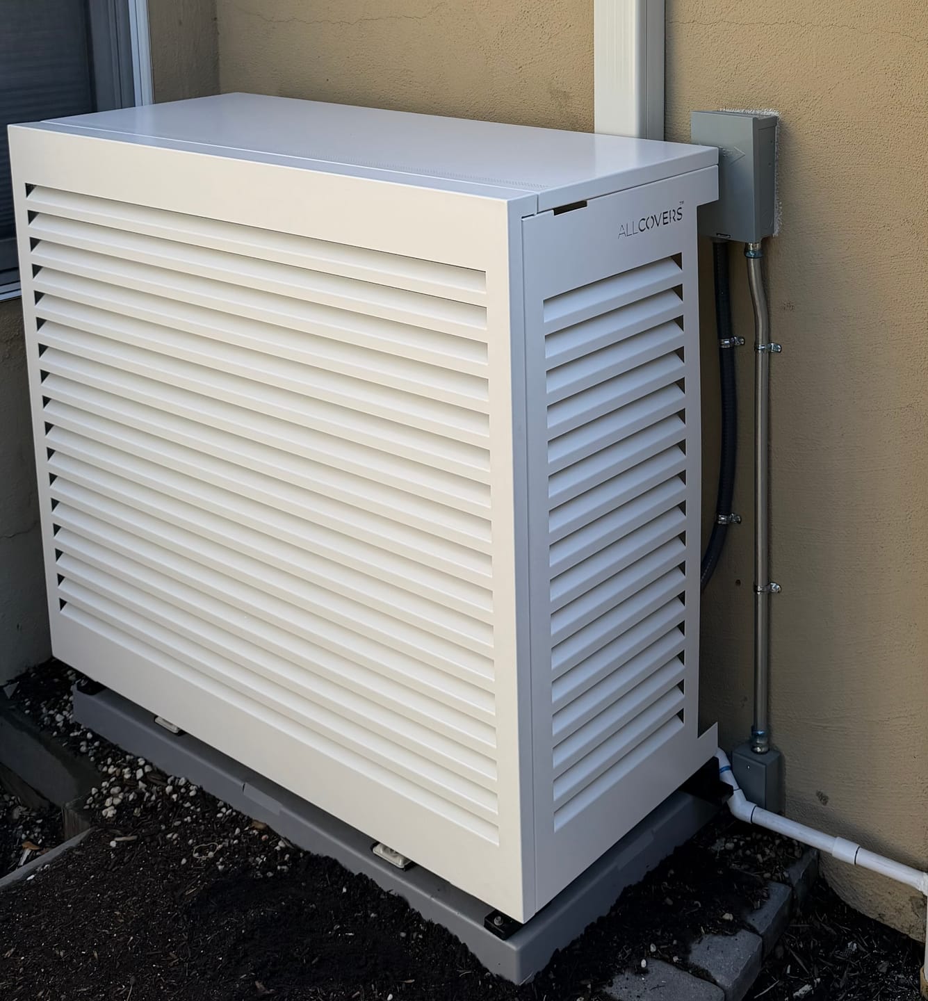 Customer photo review of Mini-Split AC Cover - White