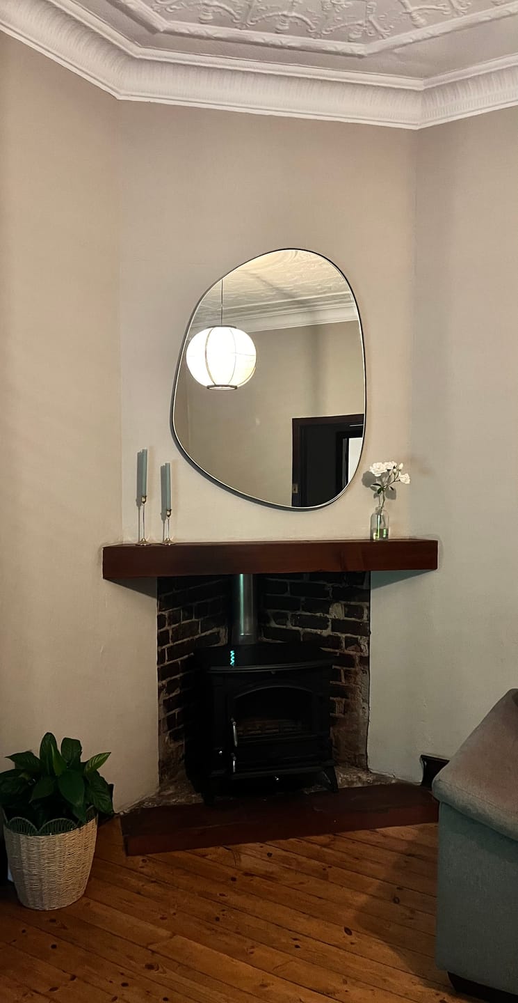 Customer photo review of Ina Metal Wall Mirror Brass | 3 Sizes