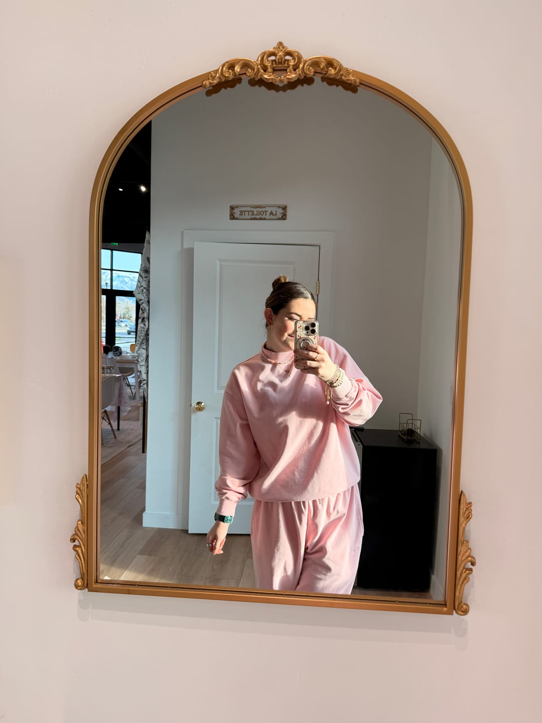 Customer photo review of Vintage Waffle Wide Leg Sweats