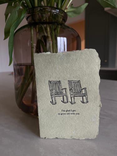 Customer photo review of grow old with you card