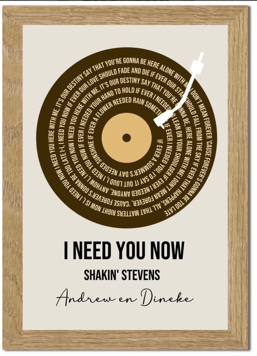 Customer photo review of Vinyl songtekst