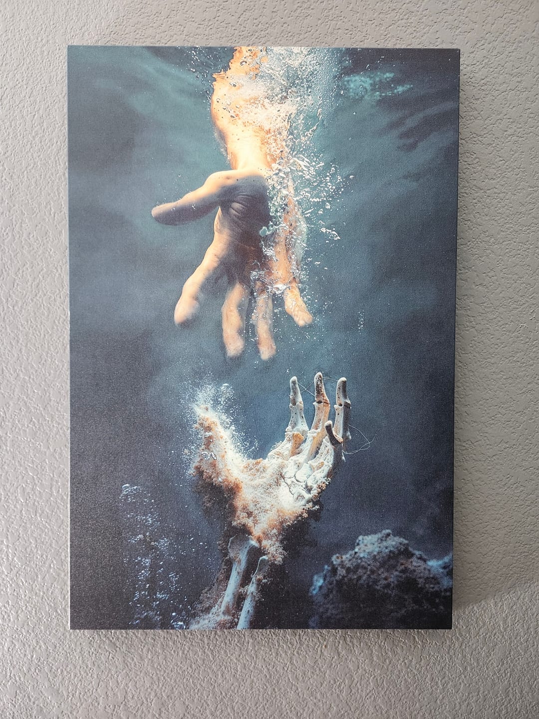 Customer photo review of The Hand Of God, Jesus Reaching Into Water, Wall Art Canvas