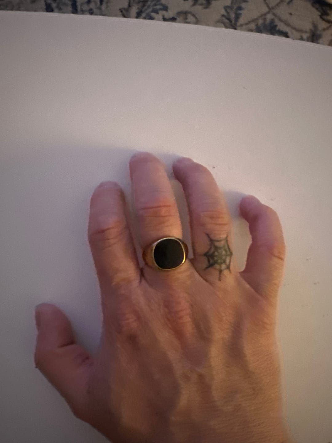 Customer photo review of Gold Onyx Stone 20MM Signet Ring