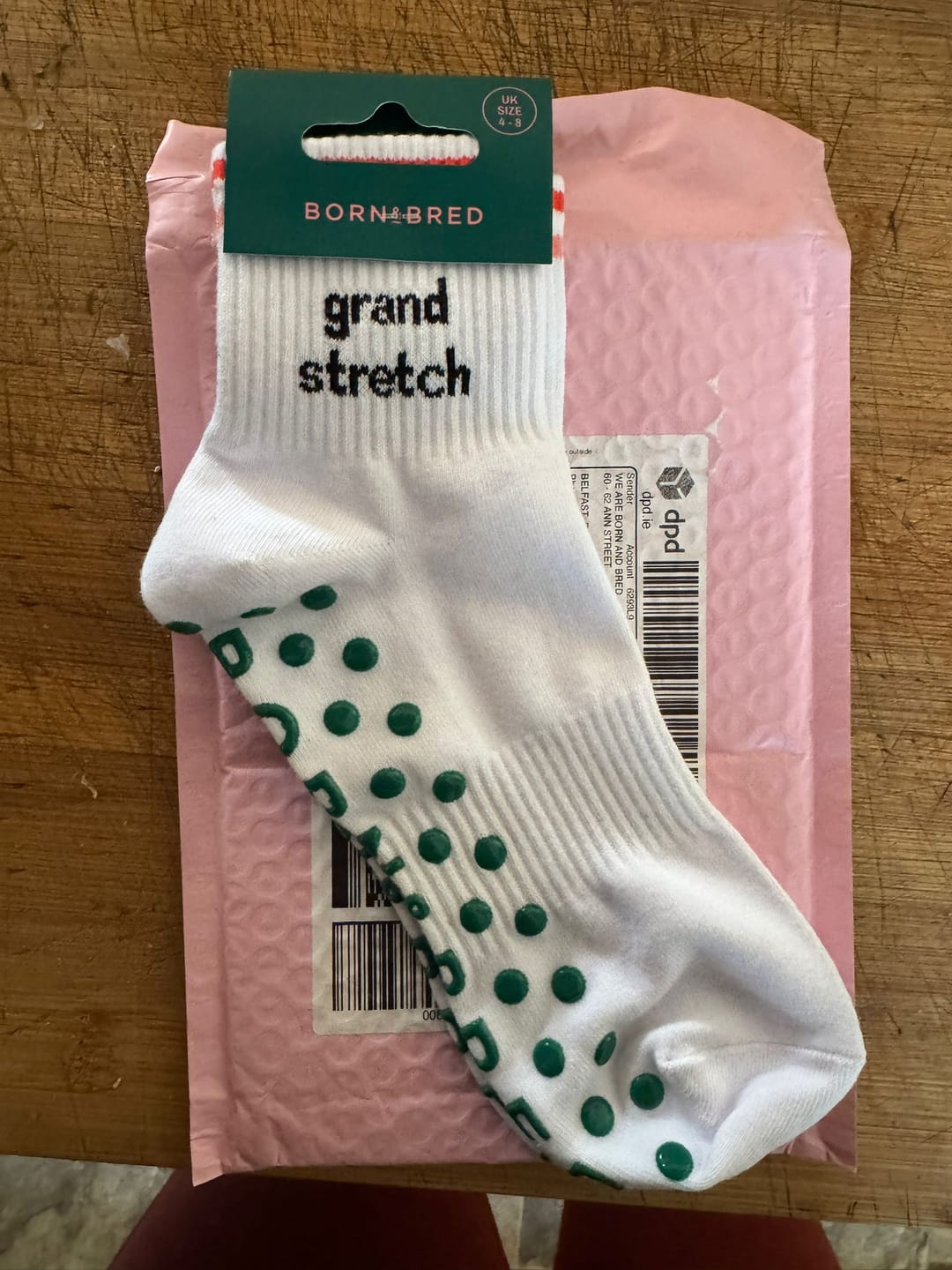 Customer photo review of Grand Stretch Pilates/Yoga Socks