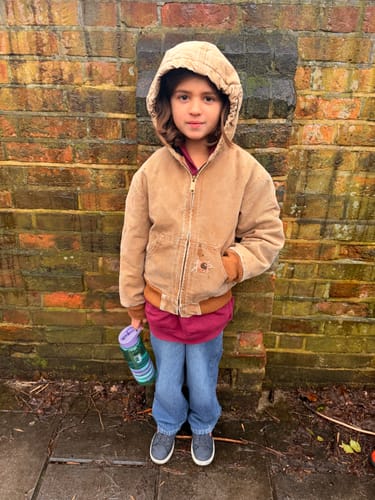 Customer photo review of Carhartt Kids Padded Jacket Brown Age 8Y