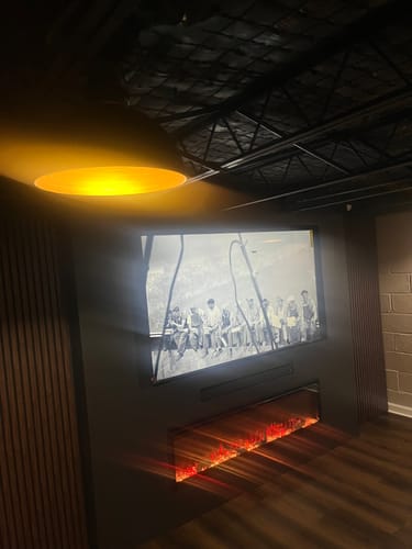 Customer photo review of Vintage Farmhouse 1-Light Iron Dome Flush Mount Light