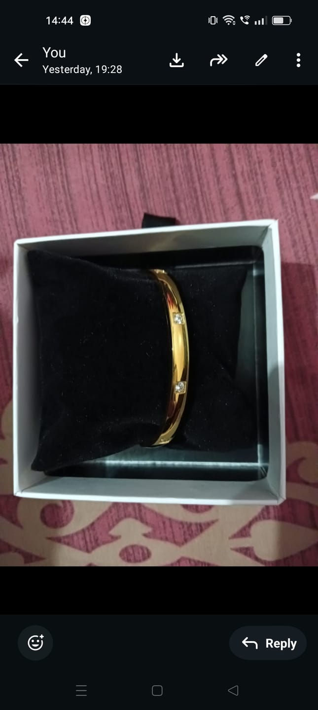 Customer photo review of Dazzling Stone Bangle Bracelet