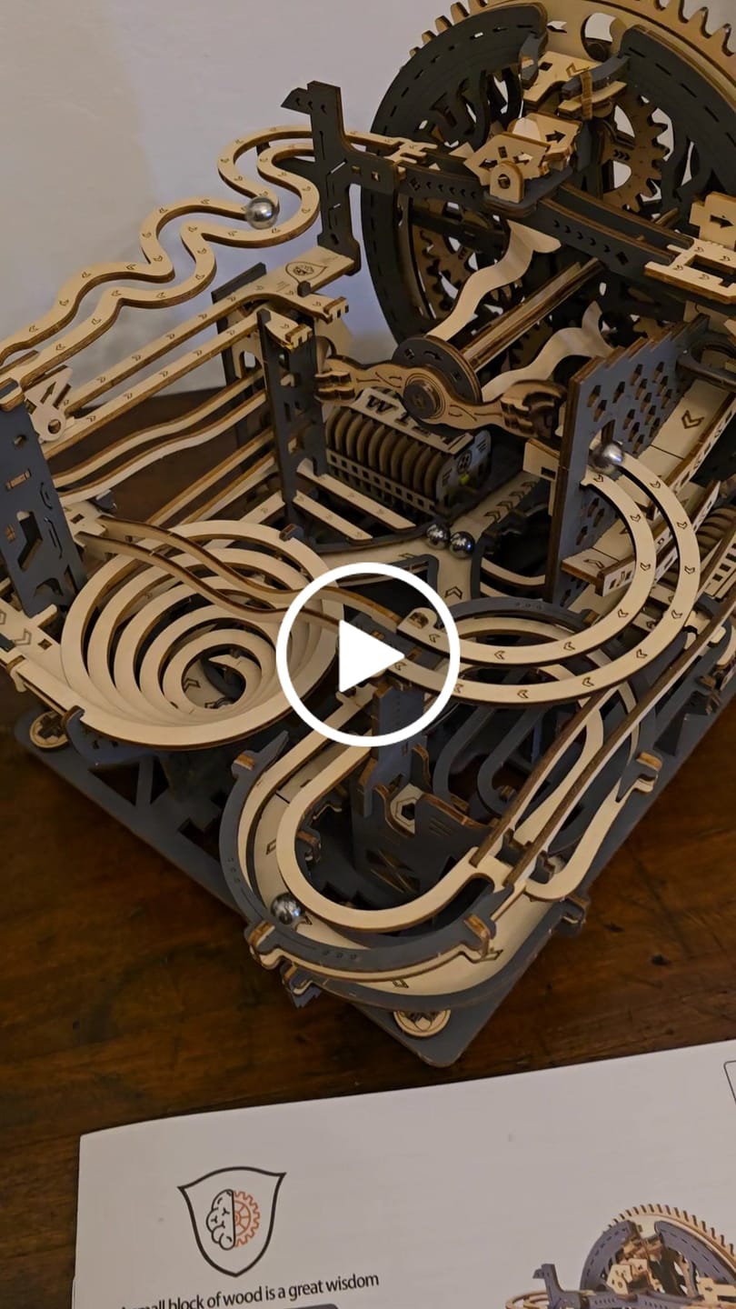 Customer video review of rokrgeek Electric Marble Run 3d wooden puzzle