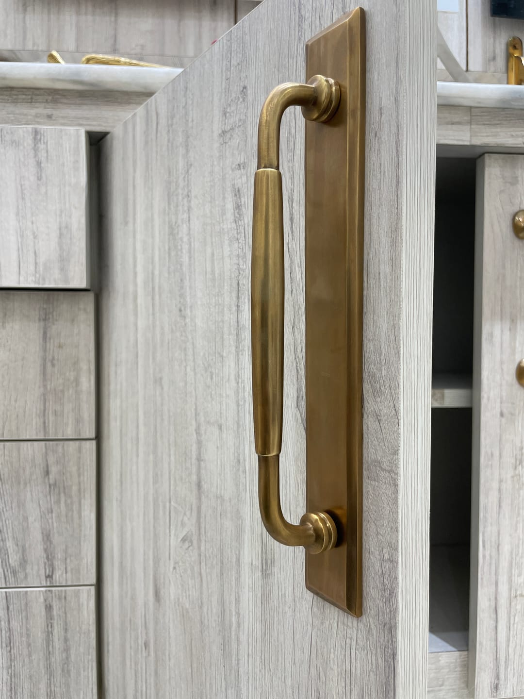 Customer photo review of Classic Cabinet Pulls with Backplate - Antique Brass