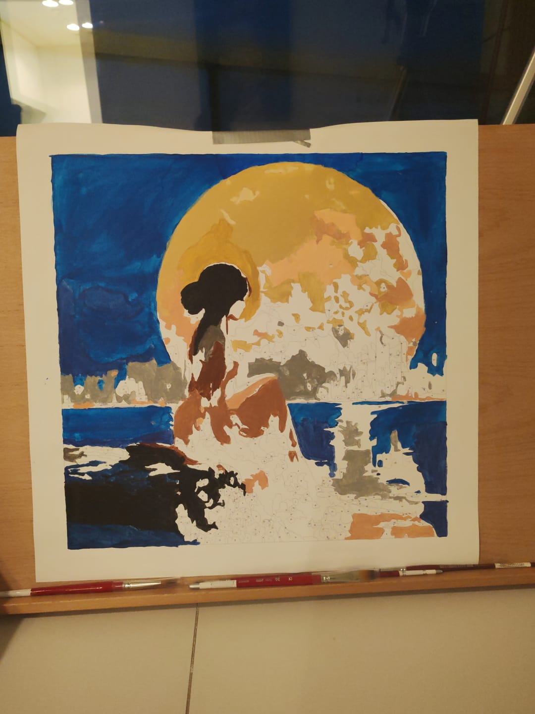 Customer photo review of Customized Paint by Numbers Kit - Paint Your Own Photo