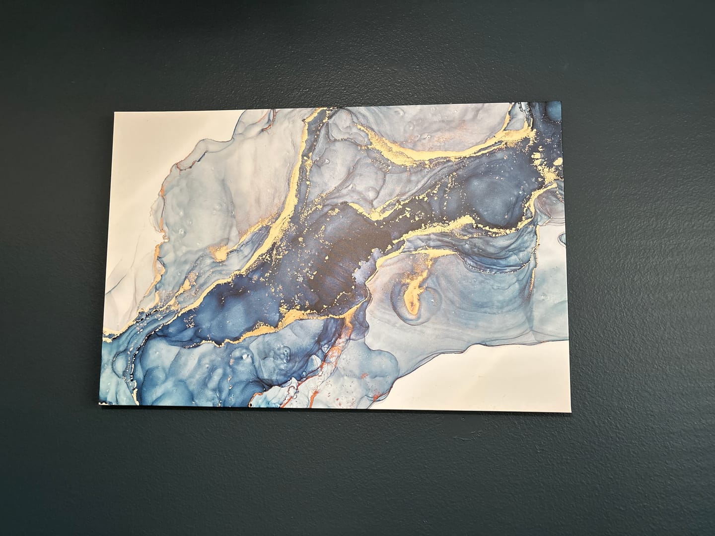 Customer photo review of Abstract Art Print - Blue Abstract Canvas Wall Art Print Abstract Art Fluid Effect Marble Wall Art