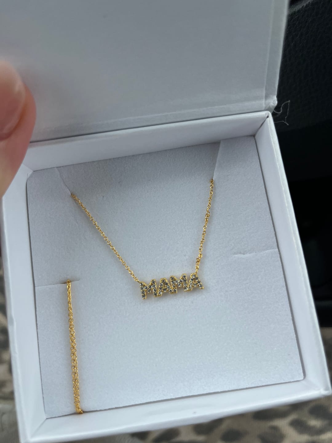 Customer photo review of The Original Single Initial Letter Necklace