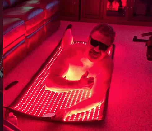 Customer photo review of Red Light Therapy Mat With Infrared