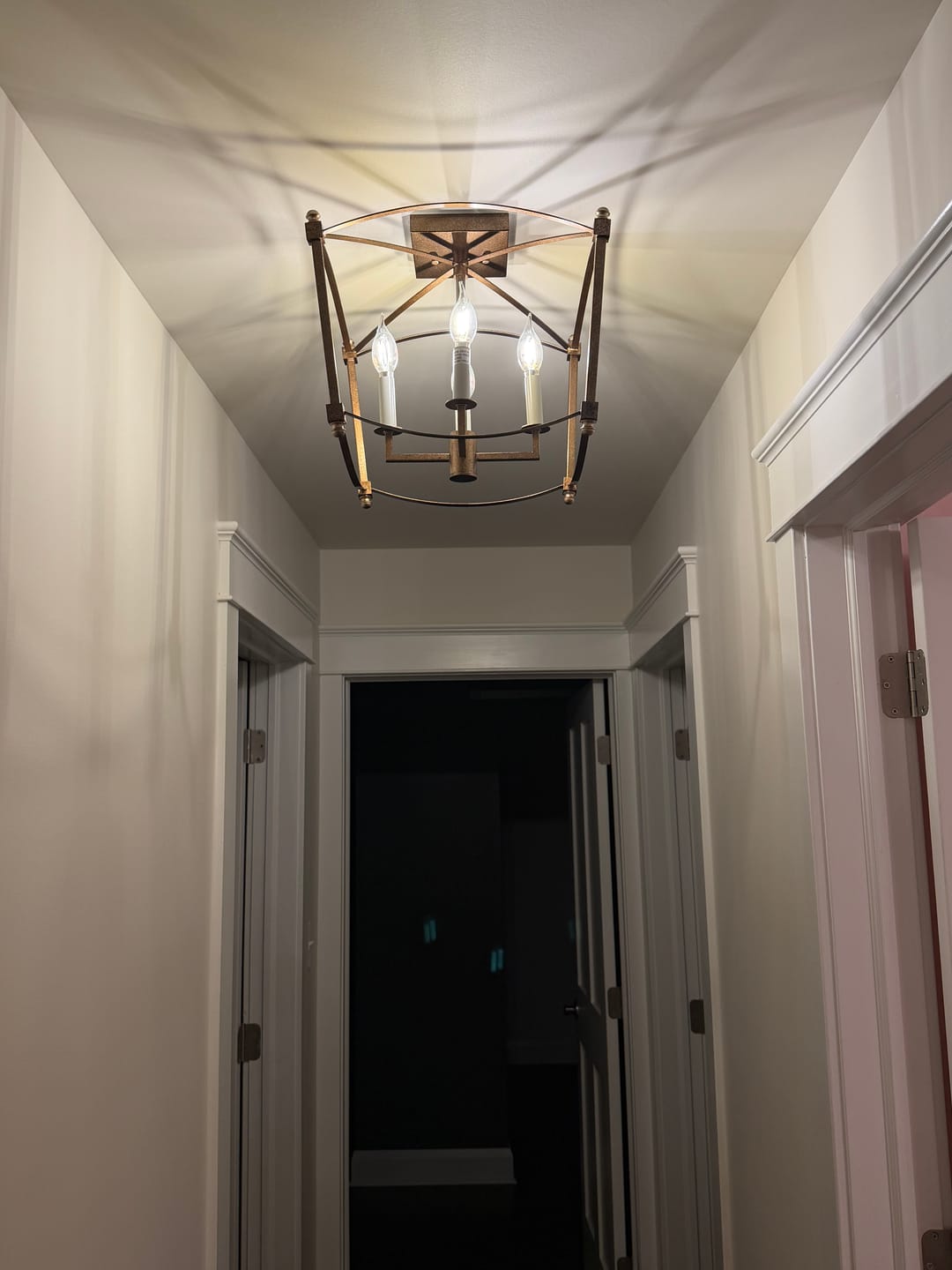 Customer photo review of 4-light French Antique Candle Style Lantern Semi Flush