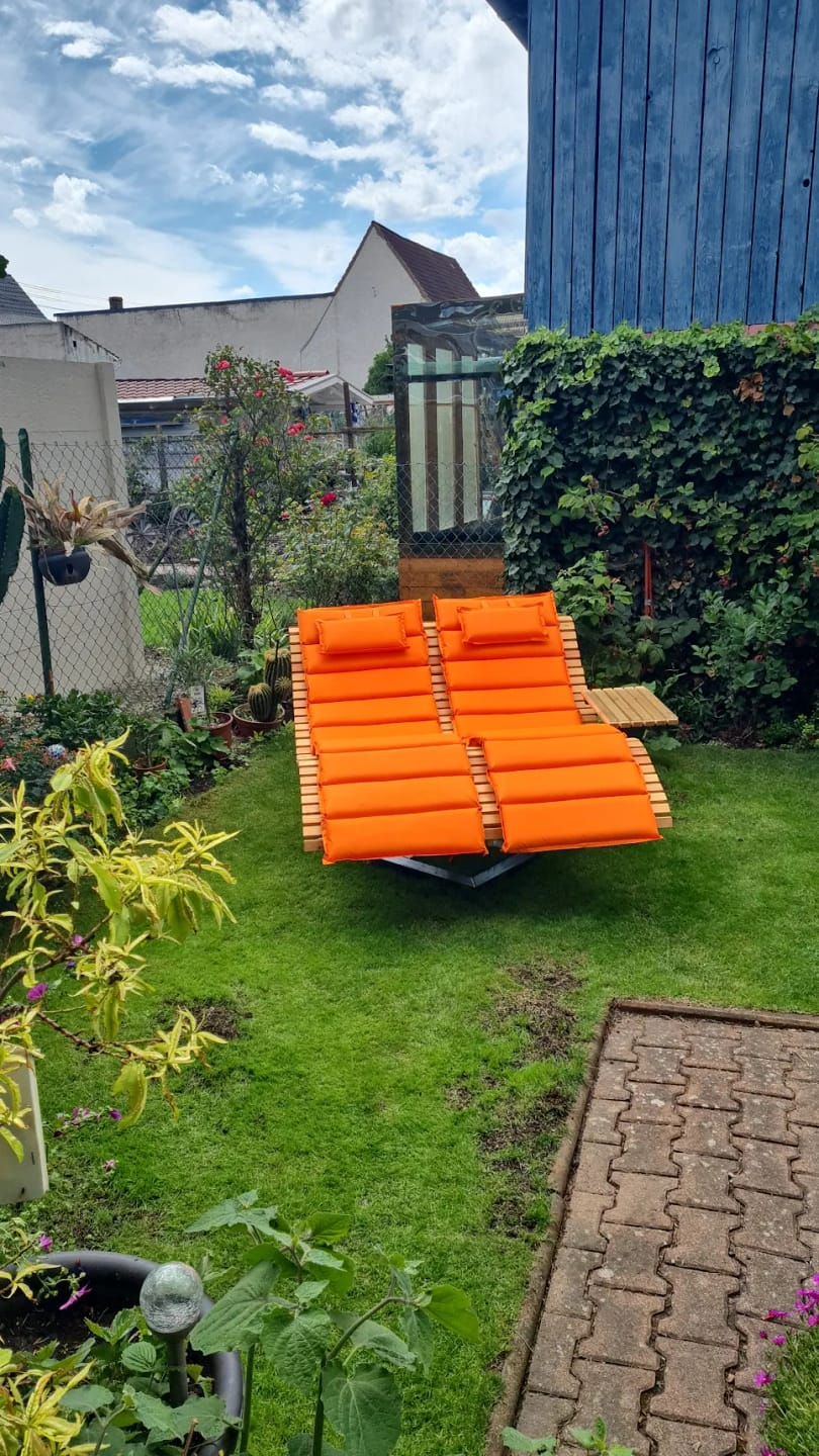 Customer photo review of Doppelliege Schwungliege "Tegernsee" Wellenliege mit Drehgestell