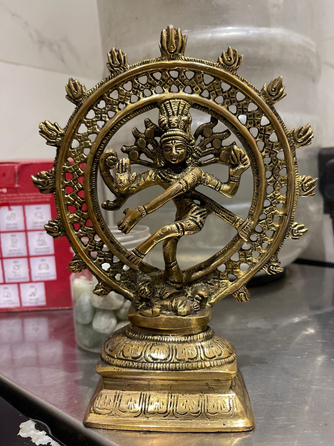 Customer photo review of Nataraja 100% Pure Brass Statue Idol Decorative Showpiece for Home, Office and Gifting by Vastu Mandir
