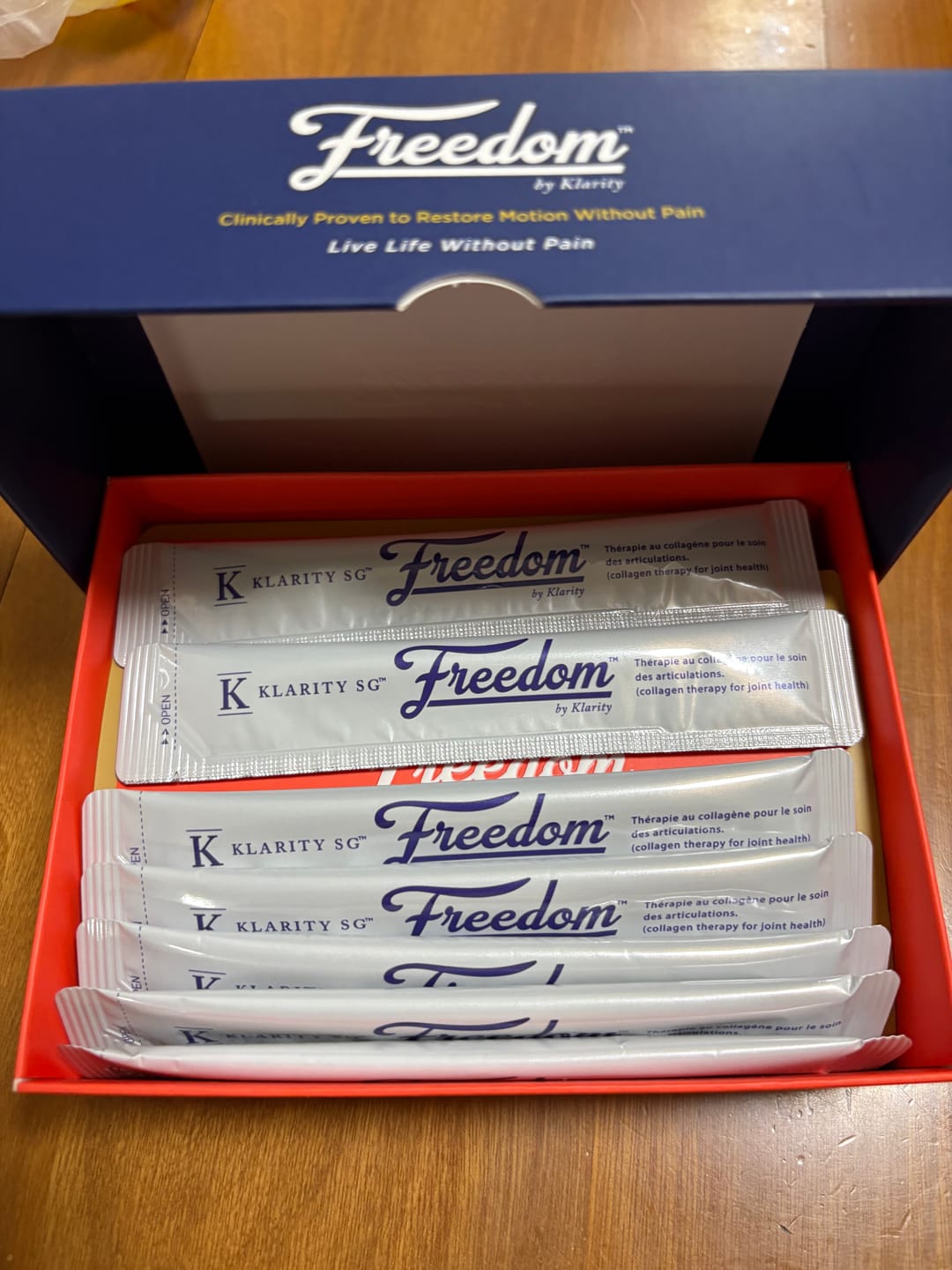 Customer photo review of Freedom by KlaritySGᵀᴹ - Medical Grade Bioactive Collagen Peptides to heal Joint pain