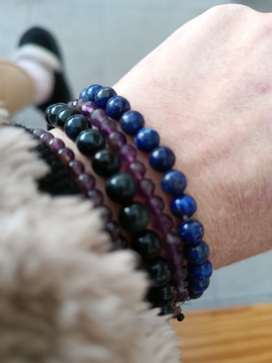 Customer photo review of Bracelet "Expression" en Lapis Lazuli