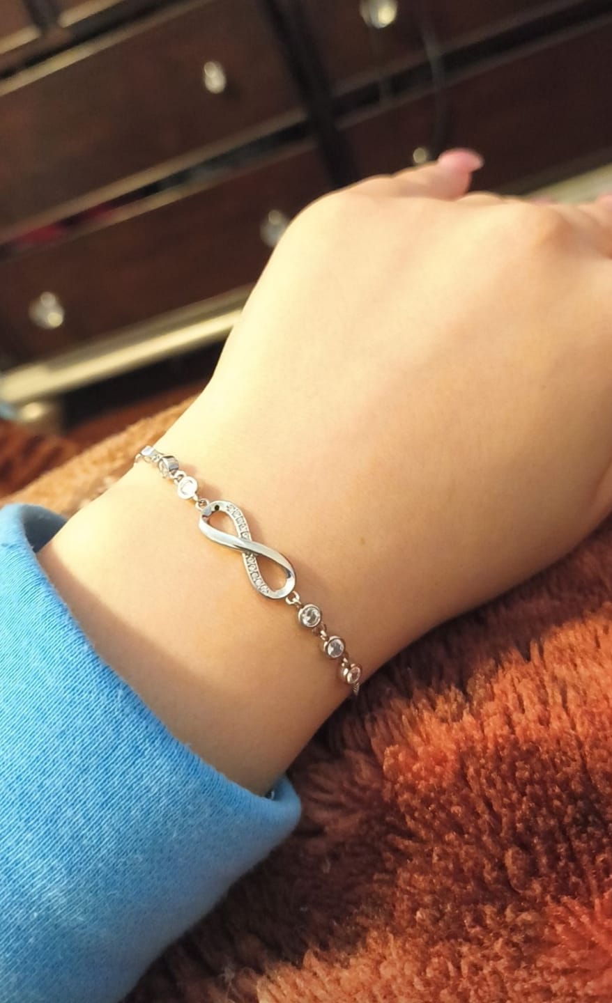 Customer photo review of Eternal Love Sterling Silver Bracelet